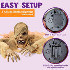 Crawling Zombie Prop Motion-Activated Eyes & Sounds