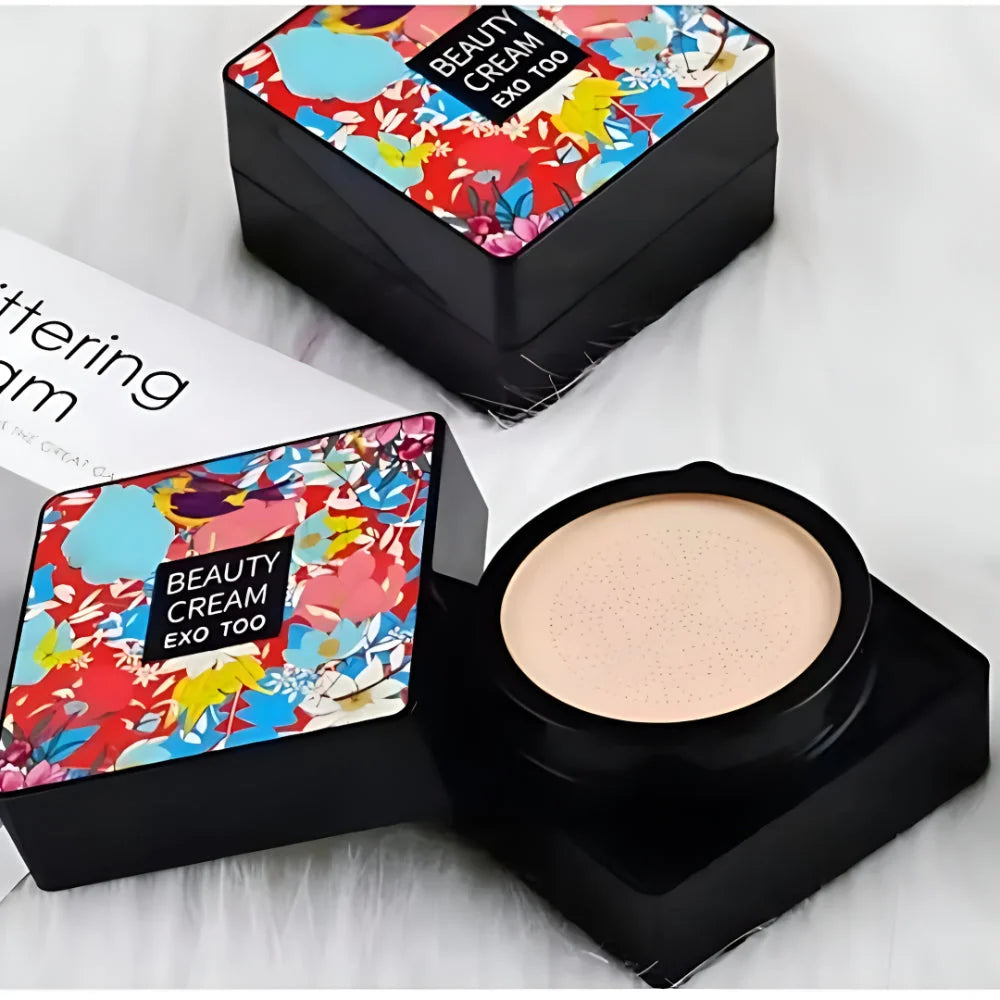 Cream Foundation Compact Built-In Sponge 2-Pack