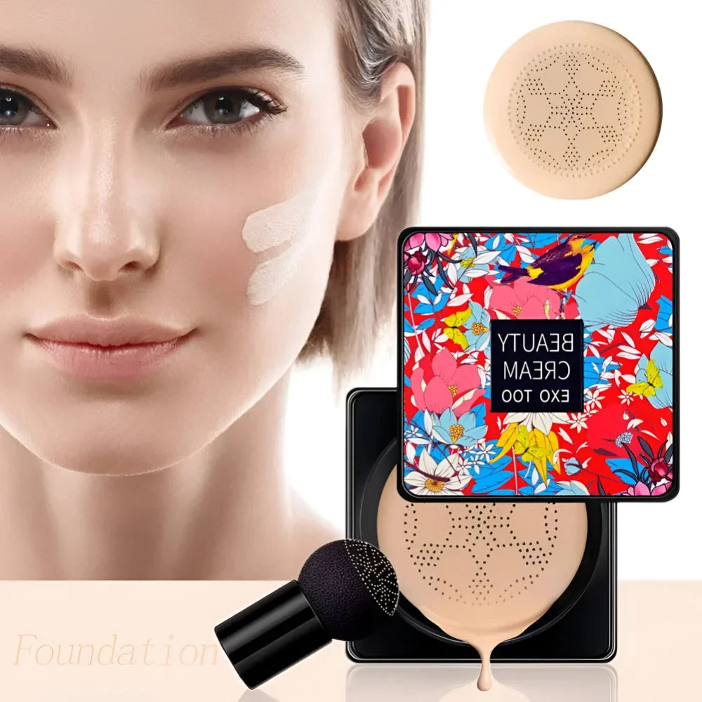 Cream Foundation Compact Built-In Sponge 2-Pack