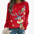 Crewneck Sweatshirt Reindeer Graphic Relaxed Fit