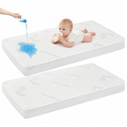 Crib Mattress Protector Waterproof & Noiseless Elastic Fitted Corners