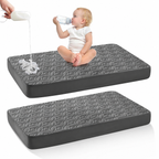 Crib Mattress Protector Waterproof & Noiseless Elastic Fitted Corners