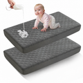 Crib Mattress Protector Waterproof & Noiseless Elastic Fitted Corners