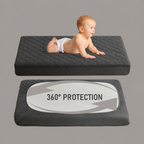 Crib Mattress Protector Waterproof & Noiseless Elastic Fitted Corners