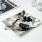 Crinkled Mirror-Finish Stainless Steel Jewelry & Trinket Tray