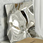 Crinkled Mirror-Finish Stainless Steel Jewelry & Trinket Tray