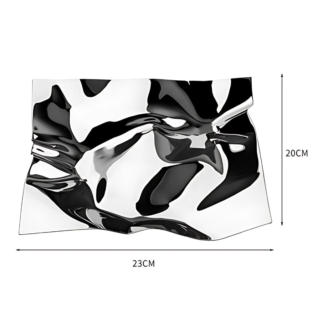 Crinkled Mirror-Finish Stainless Steel Jewelry & Trinket Tray