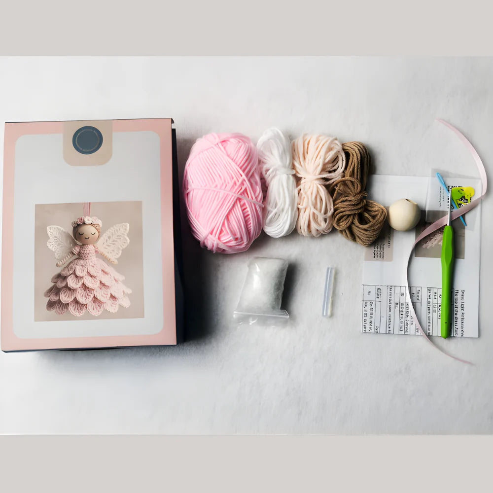 Crochet Kit Handmade Angel Ornaments Set of 5