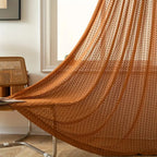 Crocheted Curtain Bohemian Openwork Light-Filtering Microfiber