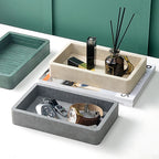Crocodile-Textured Wooden Organizer Tray