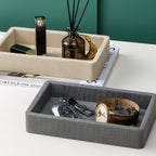 Crocodile-Textured Wooden Organizer Tray
