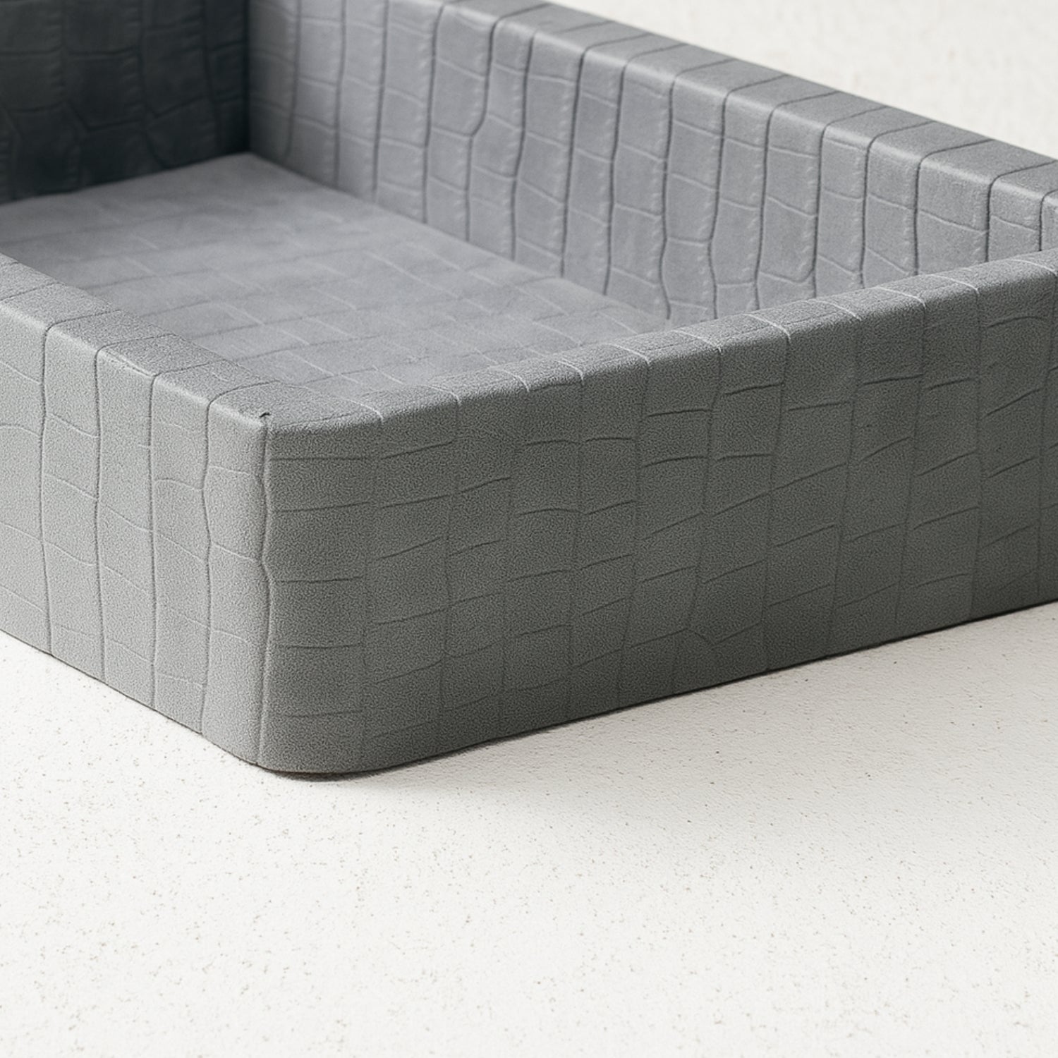 Crocodile-Textured Wooden Organizer Tray