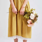 Cross-Back 100% Cotton Apron With Pockets (Machine Washable)