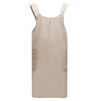 Cross-Back Cotton-Polyester Apron Dress (2 Front Pockets)