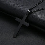 Cross Pendant Necklace Stainless Steel 23.62-Inch Chain