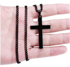 Cross Pendant Necklace Stainless Steel 23.62-Inch Chain