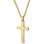 Cross Pendant Necklace Stainless Steel 23.62-Inch Chain