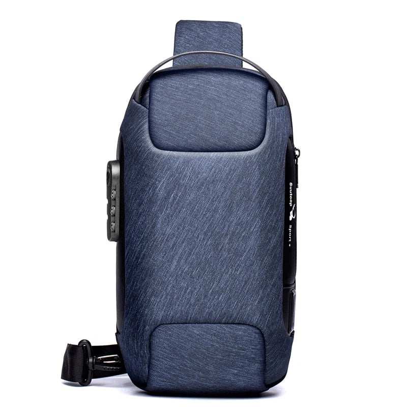 Crossbody Bag Anti-Theft Lock USB Charging Water-Resistant