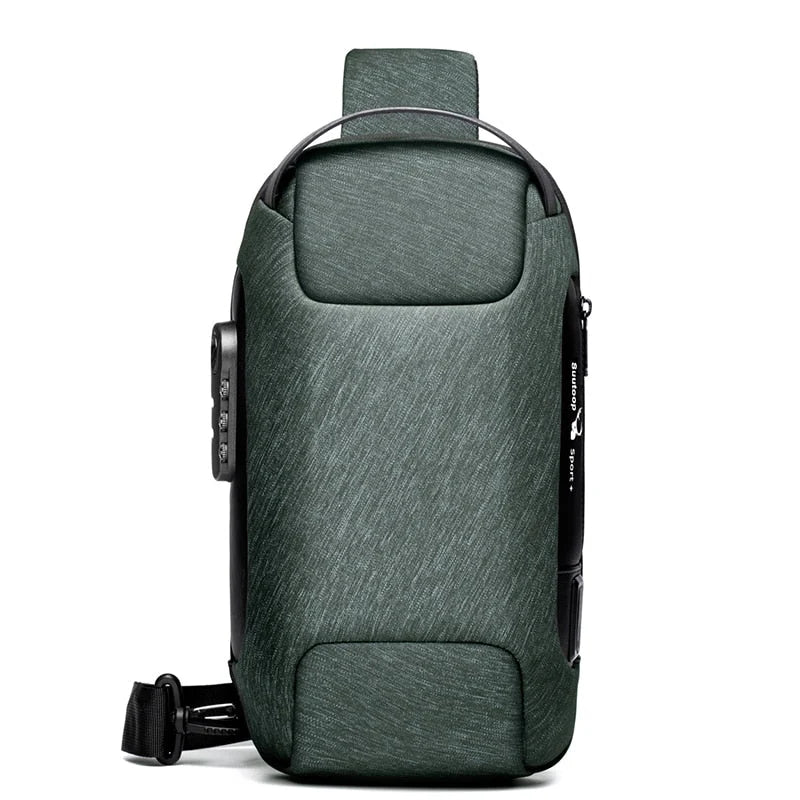 Crossbody Bag Anti-Theft Lock USB Charging Water-Resistant