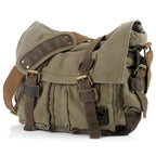 Crossbody Bag Canvas Spacious Multiple Compartments Adjustable Strap