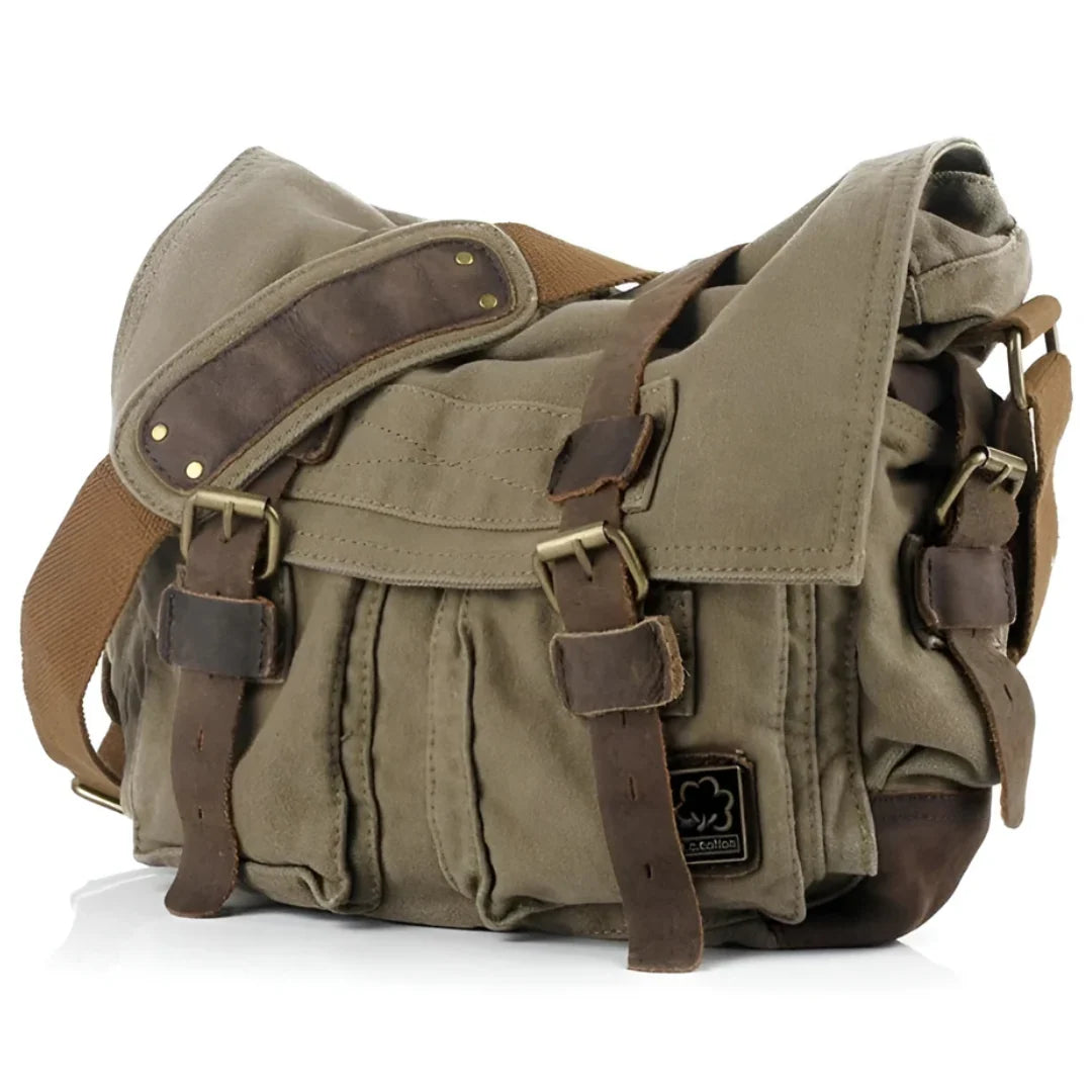 Crossbody Bag Canvas Spacious Multiple Compartments Adjustable Strap