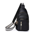 Crossbody Bag Compact Adjustable Strap Multiple Zippered Compartments