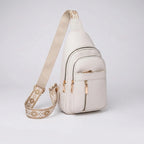 Crossbody Bag Compact Adjustable Strap Multiple Zippered Compartments