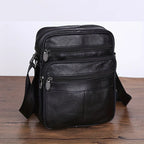 Crossbody Bag Cowhide Leather Multiple Compartments