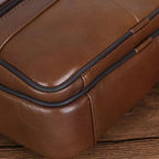 Crossbody Bag Cowhide Leather Multiple Compartments