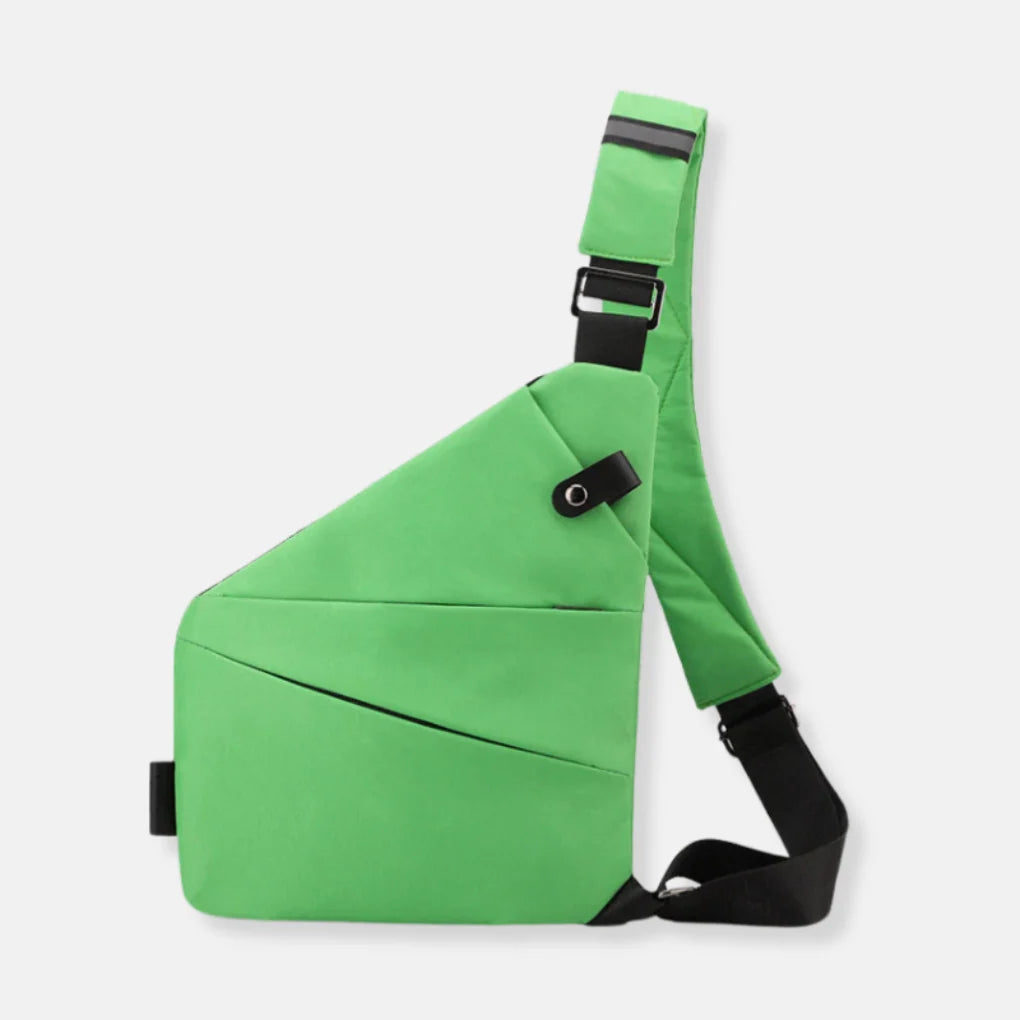 Crossbody Bag Cut-Resistant Strap RFID-Blocking Pocket Hidden Zippers