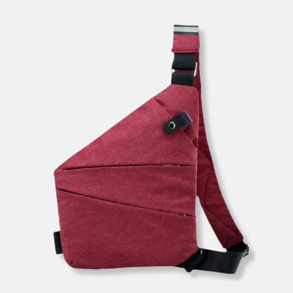 Crossbody Bag Cut-Resistant Strap RFID-Blocking Pocket Hidden Zippers