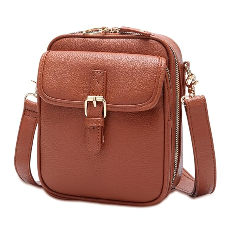 Crossbody Bag Double Compartment Anti-Theft 10 Card Slots