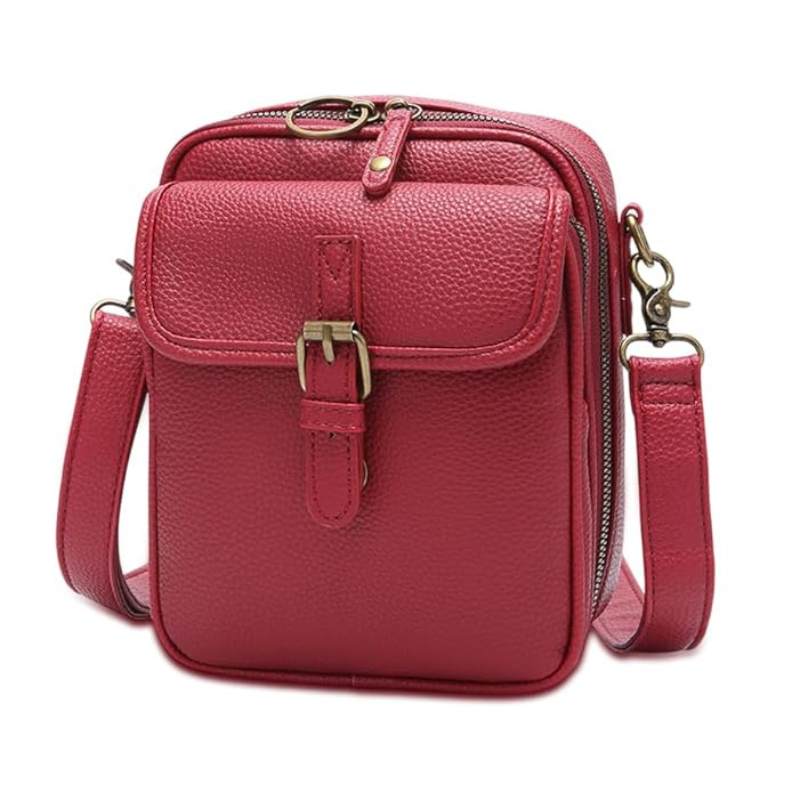 Crossbody Bag Double Compartment Anti-Theft 10 Card Slots
