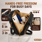 Crossbody Bag Double Compartment Anti-Theft 10 Card Slots