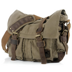 Crossbody Bag Durable Canvas Spacious Interior & Adjustable Strap
