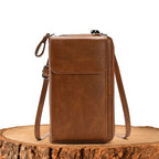 Crossbody Bag Full-Grain Leather Adjustable Detachable Strap