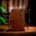 Crossbody Bag Full-Grain Leather Adjustable Detachable Strap