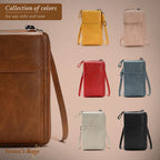 Crossbody Bag Full-Grain Leather Adjustable Detachable Strap