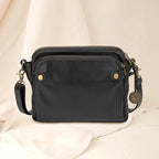 Crossbody Bag Full-Grain Leather Fits 10-In Tablet Adjustable Strap
