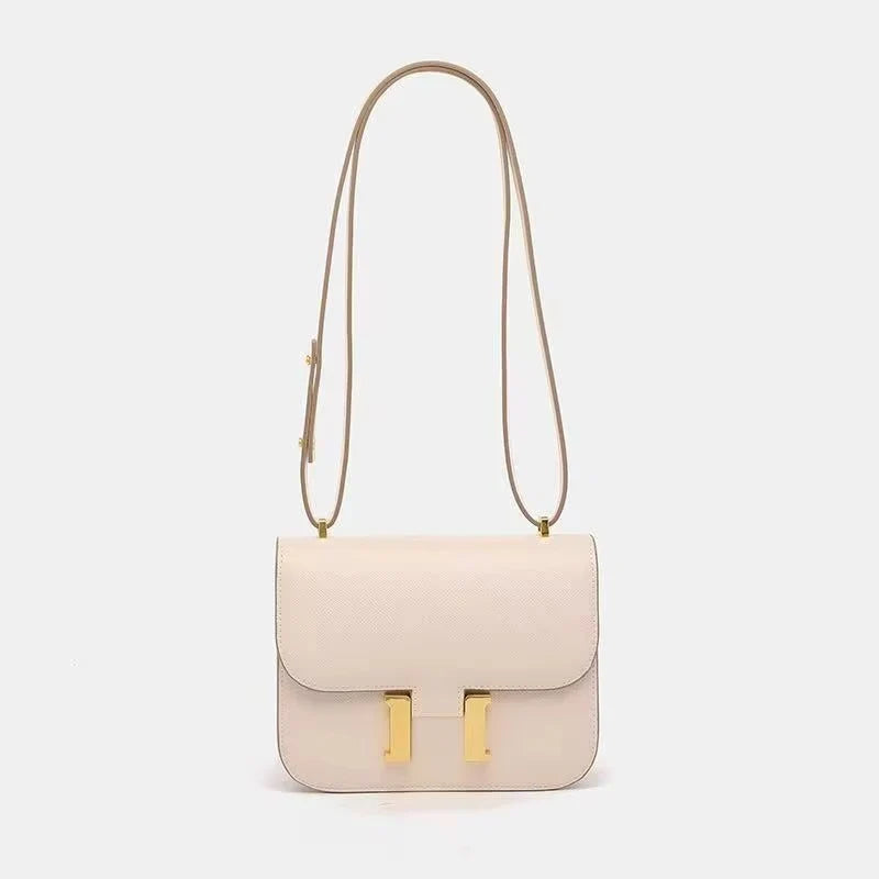 Crossbody Bag Genuine Leather Adjustable Strap Secure Clasp