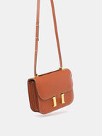 Crossbody Bag Genuine Leather Adjustable Strap Secure Clasp
