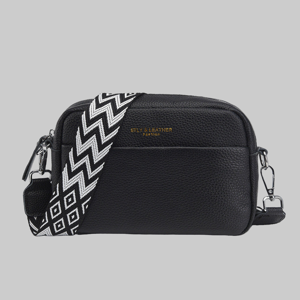 Crossbody Bag Genuine Leather Removable & Adjustable Strap