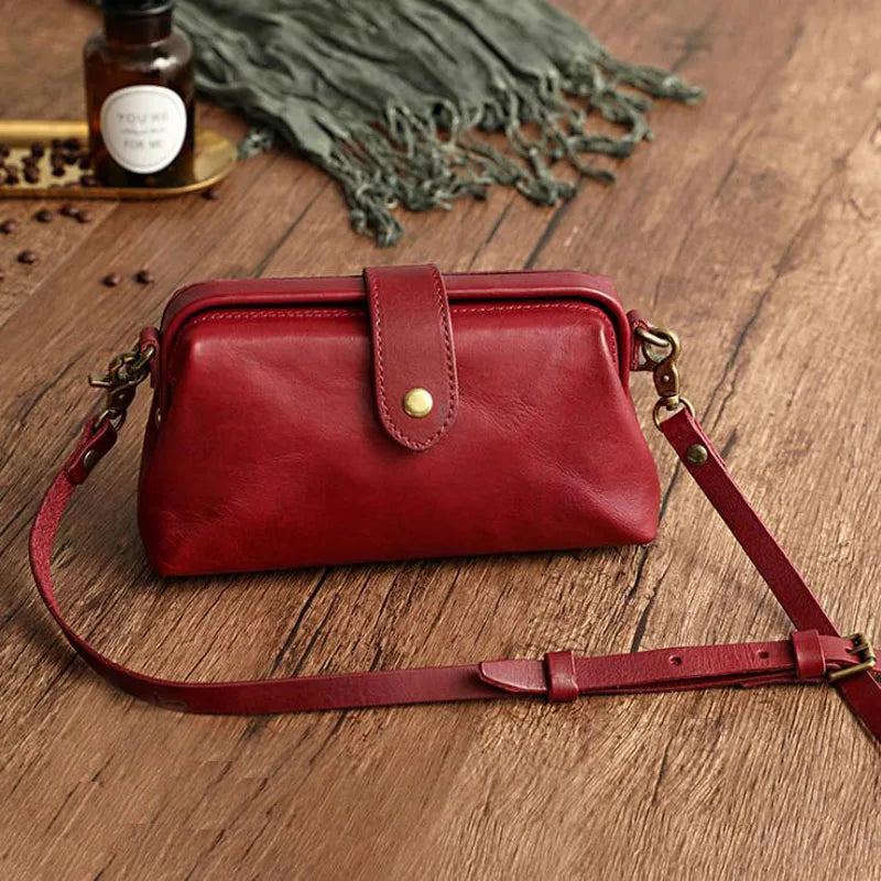 Crossbody Bag Handmade Leather Compact Adjustable Strap