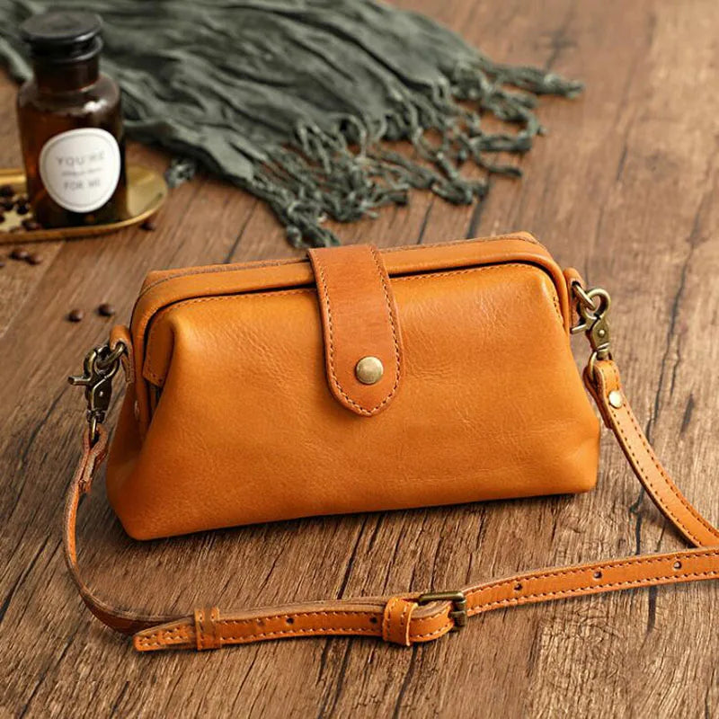 Crossbody Bag Handmade Leather Compact Adjustable Strap
