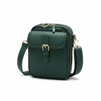 Crossbody Bag Leather Compact Square Anti-Theft