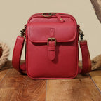 Crossbody Bag Leather Compact Square Anti-Theft