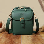 Crossbody Bag Leather Compact Square Anti-Theft