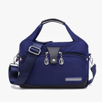 Crossbody Bag Multiple Zippered Compartments Hidden Anti-Theft Pocket