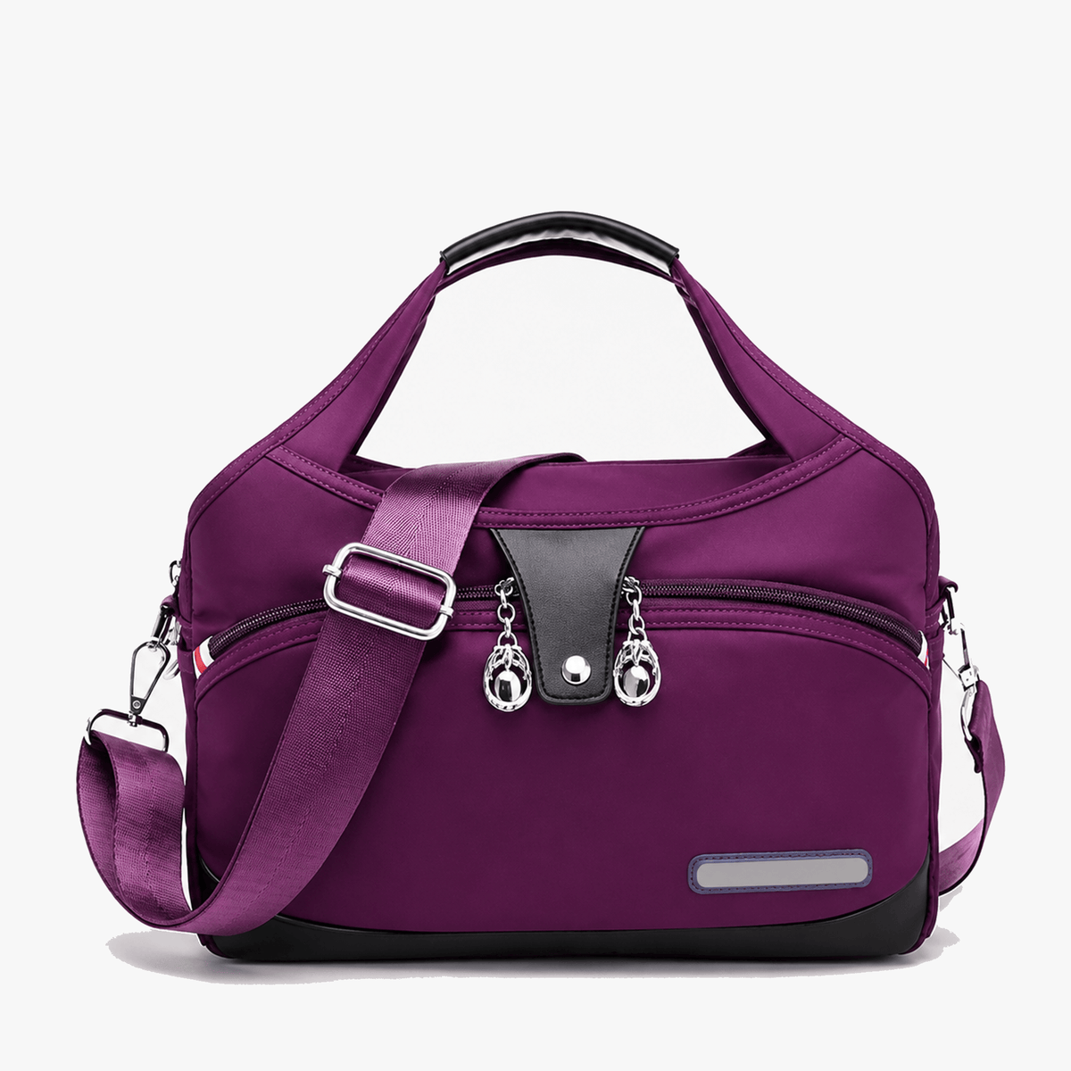 Crossbody Bag Multiple Zippered Compartments Hidden Anti-Theft Pocket