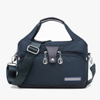 Crossbody Bag Multiple Zippered Compartments Hidden Anti-Theft Pocket